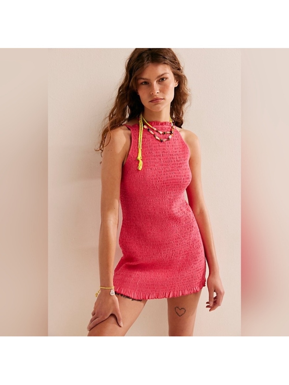 NWOT Free People Iyla Smocked Mini